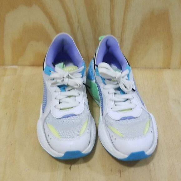 Puma RS-X Airbrush Jr White/Blue/Yellow/Elektro Green Mens sz 6.5 , Wmn's sz 8 - Picture 6 of 8